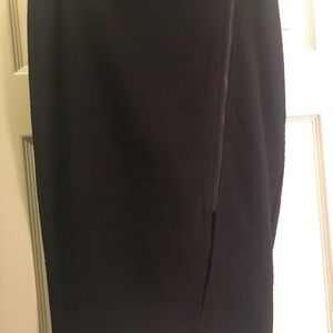 Black fish net shirt and pencil skirt